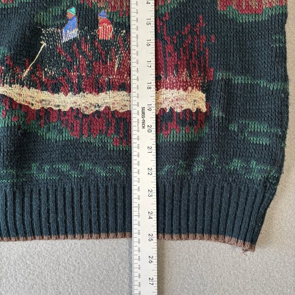 Vintage Paulo Conti Sweater Mens XL Wildlife Mallard Ducks Hunting Outdoor Cabin - Picture 8 of 16